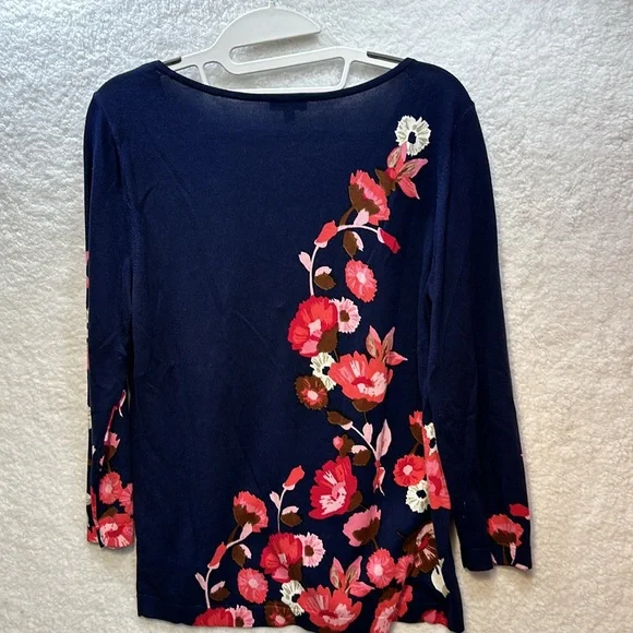 Talbots floral print light weight sweater size medium - Picture 2 of 6